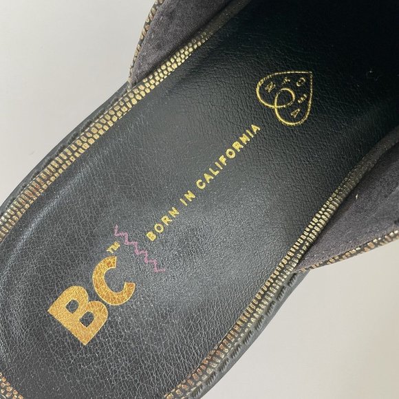 BC Shoes Vegan Mules Slides Women's 9 Slip On Metallic Modern Casual Avant Garde - Picture 12 of 16